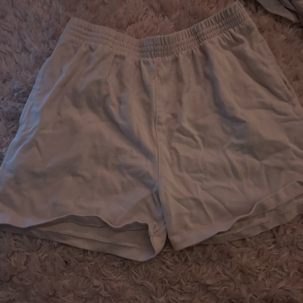 Brandy Melville cream sweatshorts